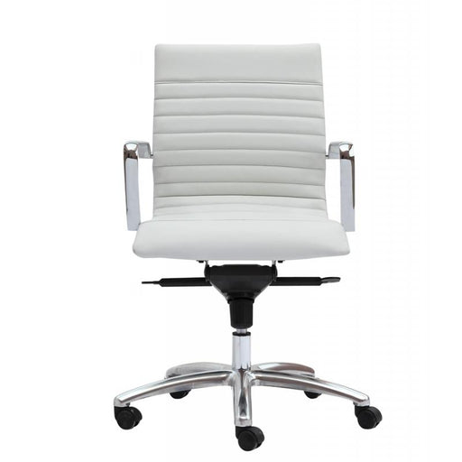 Zatto Mid Back Executive Office Chair | White Leather - Freedman's Office Furniture - Main