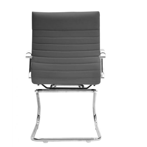 Zatto Office Visitor Chair | Grey Leather - Freedman's Office Furniture - Back Side