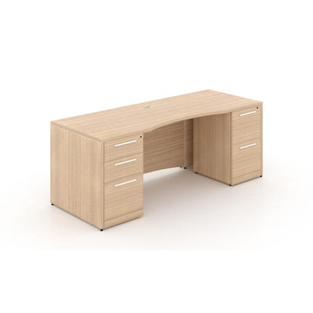 Santa Monica Rectangular Desk | Double Pedestal | 30"x60" - Freedman's Office Furniture - Miele