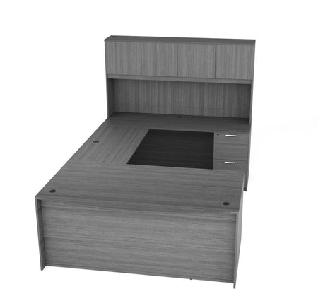 Bellagio Office Hutch with Wood Doors - Freedman's Office Furniture - Office Hutch with Desk