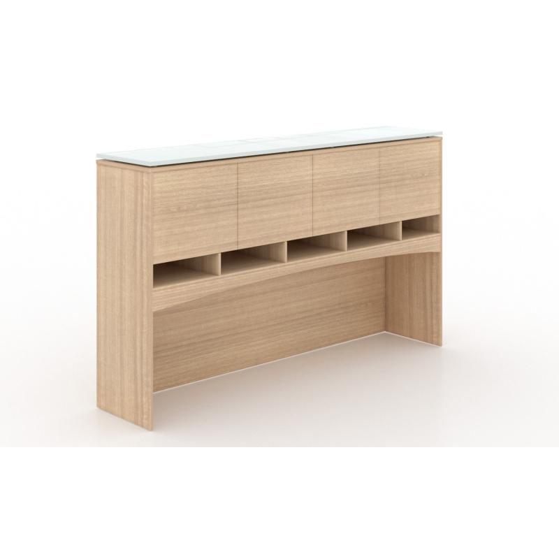 Santa Monica Deluxe Office Hutch | Laminate Doors - Freedman's Office Furniture - Miele