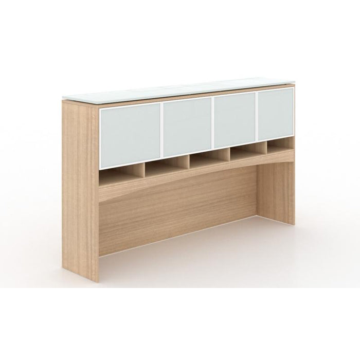 Santa Monica Deluxe Hutch with Glass Doors - Freedman's Office Furniture - Miele