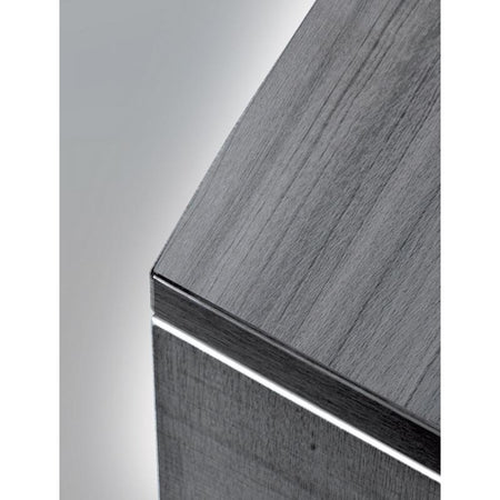 Santa Monica Wall-Mounted Hutch with Glass Doors - Freedman's Office Furniture - Corner in Grey