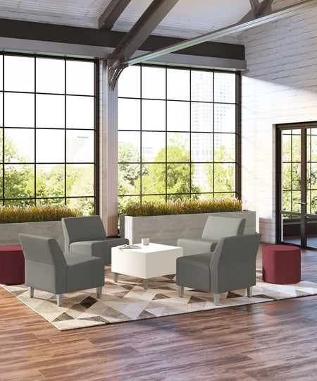 Laminate Collaborative Cube Lounge Table - Freedman's Office Furniture - White