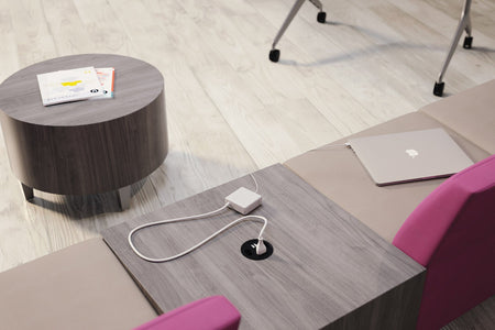 Laminate Collaborative Cylinder Lounge Table - Freedman's Office Furniture - Cylinder Lounge Table in the Office